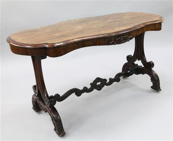 A Victorian rosewood centre table, W.4ft 6in. D.2ft 5in. H.2ft 4in.
